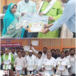 देवरिया :: अधिकारी वर्ग के हाथों सम्मानित हुए मुरारी मोहन शाही संघ चयनित ग्राम प्रधान