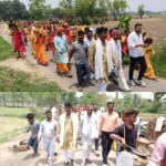 देवरिया :: पथरदेवा मे द्वादस ज्योतिर्लिग प्राण प्रतिष्ठा हेतु निकाली गई कलश यात्रा