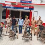 देवरिया :: चोरी के मामले में दो वांछित अभियुक्त गिरफ्तार, मोटरसाइकिल सहित तीन पंपिंग सेट बरामद